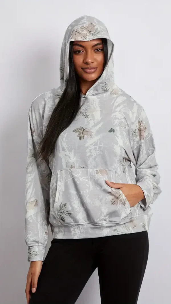 Noa - Camo Hoodie met Warme Fleecevoering